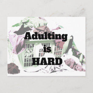 Het toevoegen is HARD met briefkaart voor wasmand