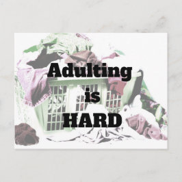 Het toevoegen is HARD met briefkaart voor wasmand