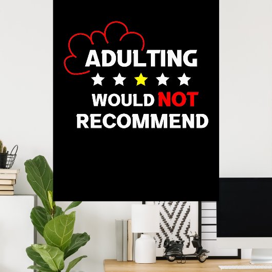 Het toevoegen zal niet adviseren poster (Thuiskantoor)