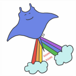 Het tonen van straal gezoem sticker