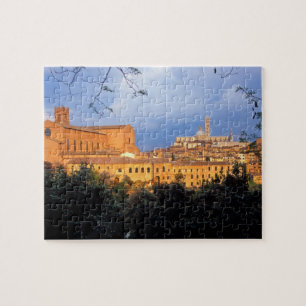 Het Toscaanse dorp Sienna, Italië. Legpuzzel