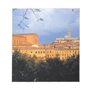 Het Toscaanse dorp Sienna, Italië. Notitieblok