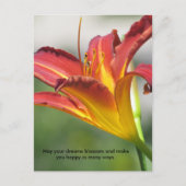 Het tot bloei komen Dromen Briefkaart (Voorkant)