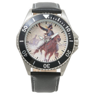 Het Touwen 1914 Range Cowboy William R Leigh Horloge