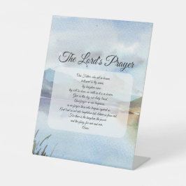 Het traditionele Onze Vader Reclamebord Met Voetstuk