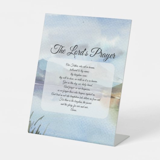 Het traditionele Onze Vader Reclamebord Met Voetstuk (Voorkant)
