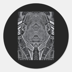 Het tragische leven van een verdwaald monster ronde sticker