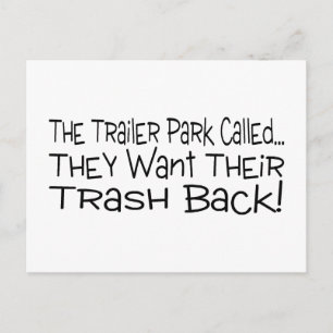Het Trailer Park noemde ze hun afval terug Briefkaart