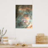Het Trapeziumcluster van Orion Nebula Poster (Keuken)