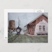 Het treinstation - briefkaart (Voorkant / Achterkant)