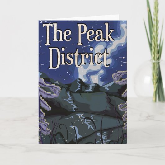 Het  treinstation van het district Peak Feestdagen Kaart (Voorkant)