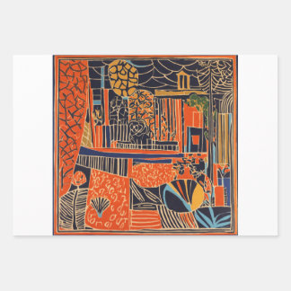 het trekken van abstracte kunst, inpakpapier vel