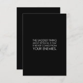 het treurigste aan verraad is dat het nooit bedankkaart (Voorkant / Achterkant)