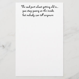 Het trieste deel over oud zijn is-kantoorwerk briefpapier