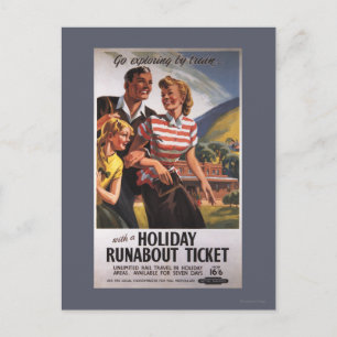 Het Trio van de familie op Runabout van de Feestdagenkaart