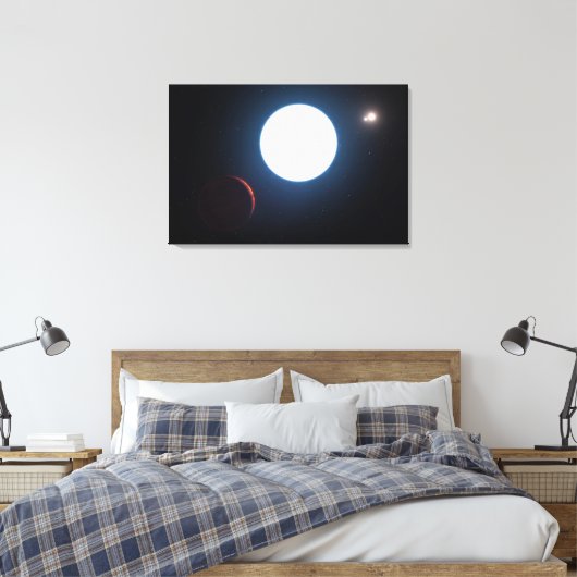Het Triple Star Systeem HD 131399 Canvas Afdruk (Insitu (Slaapkamer))