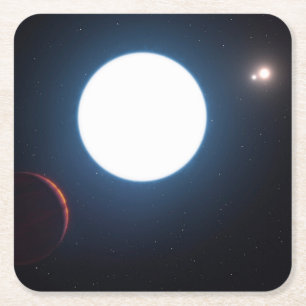 Het Triple Star Systeem HD 131399 Vierkante Kartonnen Onderzetter