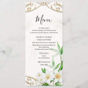 Het Tropisch Imperial Bamboe Tuin Bruiloftsmenu Menu