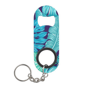 Het tropische Groenachtig blauwe Patroon van Mini Flessenopener