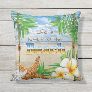 Het tropische leven is beter in het strand buitenkussen