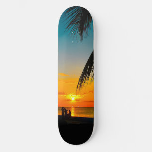 Het tropische Skateboard van de ZONSONDERGANG van