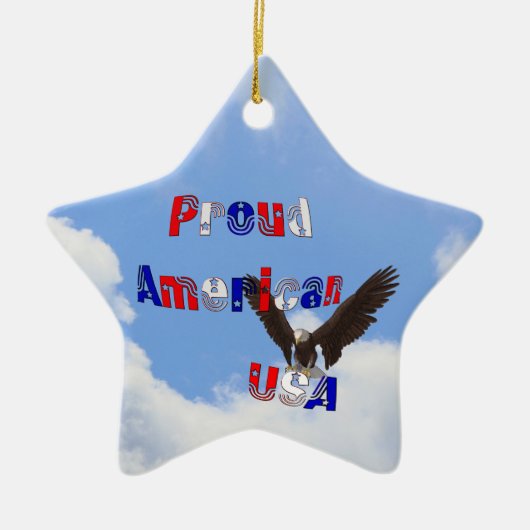 Het trotse Amerikaanse Patriottische Ornament van (Voorkant)
