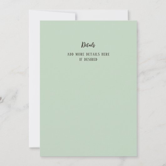 Het trouwbord zegt hand getrokken Waterverf rustie Kaart (Achterkant)