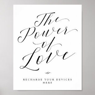 Het trouwe bord voor het opladen van het liefdesap poster