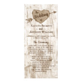 Het Trouwprogramma 'The Carved Heart Tree Wedding  Reclamekaart (Voorkant)