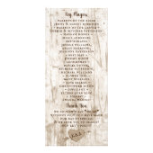 Het Trouwprogramma 'The Carved Heart Tree Wedding  Reclamekaart (Achterkant)