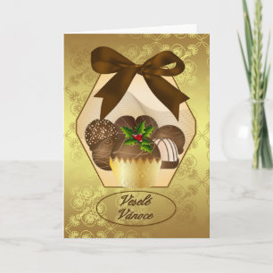 Het Tsjechische Wenskaart van Kerstmis van de Feestdagen Kaart