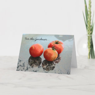 Het tuinieren Wenskaart met Tomaten Kaart