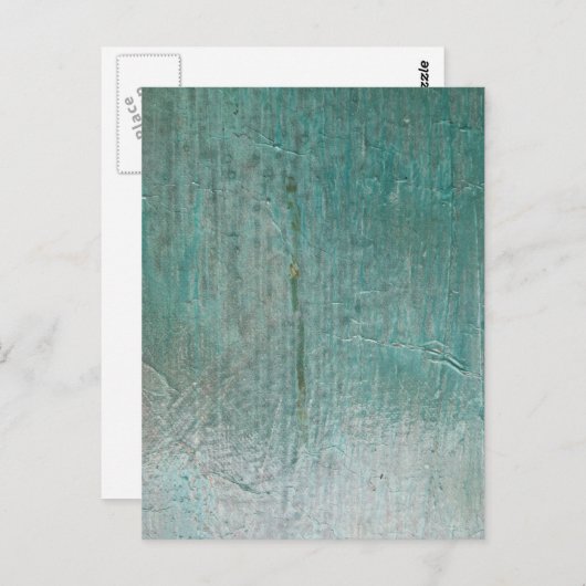 Het turkooise Geweven Briefkaart van het Canvas (Voorkant / Achterkant)