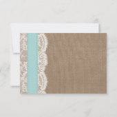 Het Turquoise Sand Dollar Wedding Collectie RSVP (Achterkant)