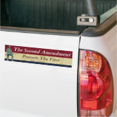 Het tweede amendement beschermt het eerste bumpersticker (Op Truck)