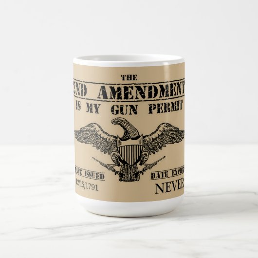 HET TWEEDE AMENDEMENT IS MIJN PISTOOL TOESTEMMING KOFFIEMOK (Center)