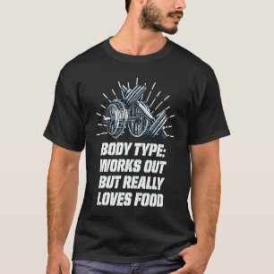 Het type lichaam werkt uit, maar houdt echt van de t-shirt