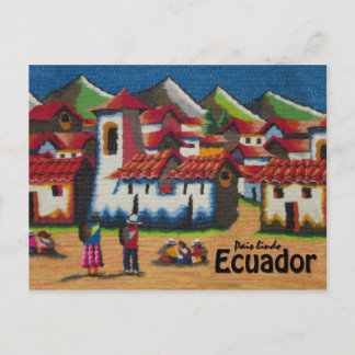 Het typische Tapijtwerk van Ecuador Otavalo Briefkaart