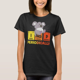 Het uit elkaar halen van periodieke tafelslaapcrèm t-shirt