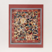 Het uitdagende  Patchwork Crazy Quilt Legpuzzel (Verticaal)