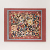 Het uitdagende  Patchwork Crazy Quilt Legpuzzel (Horizontaal)