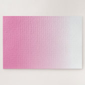 Het uitdaging Witte tot Roze Gradiënt Ombre Legpuzzel (Horizontaal)
