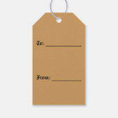 Het uiterlijk van labels met houten cadeaus cadeaulabel (Achterkant)