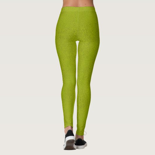 Het uiterlijk van Snuggly Chartreuse Green Suede Leggings (Achterkant)