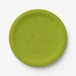 Het uiterlijk van Snuggly Chartreuse Green Suede Papieren Bordje