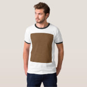 Het uiterlijk van Snuggly Coffee Brown Suede Textu T-shirt (Voorkant volledig)