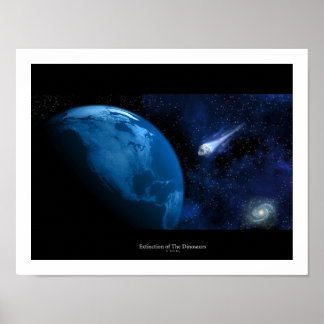 Het uitsterven van de dinosauriërs poster