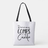 Het uitvoeren van Comps is mijn cardio Canvas tas (Achterkant)
