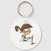 Het uitvoeren van een wetenschappelijk experiment sleutelhanger (Achterkant)