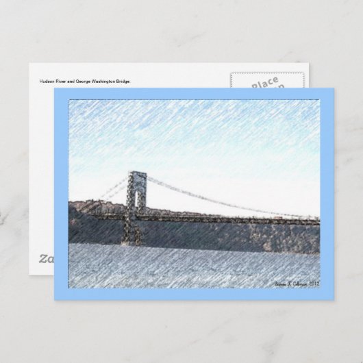 Het Uitzicht Briefkaart van een rivier (Voorkant / Achterkant)